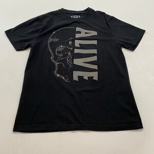 CR24 Chrome Edge Alive Skull Graphic T-Shirt Women’s Small Black Rhinestone Tee